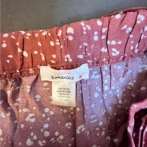 URBAN Romantics Terracotta Floral Mini Skirt Peasant Babydoll Shorts Under - Picture 8 of 8